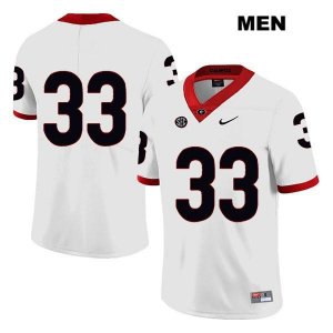 Men's Georgia Bulldogs NCAA #33 Robert Beal Jr. Nike Stitched White Legend Authentic No Name College Football Jersey TCM5754ZH